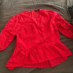 Halogen Red Top (new never worn)